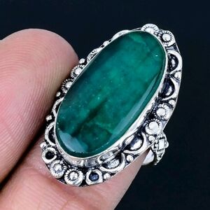 Green Labradorite Gemstone 925 Sterling Silver Handmade Ring